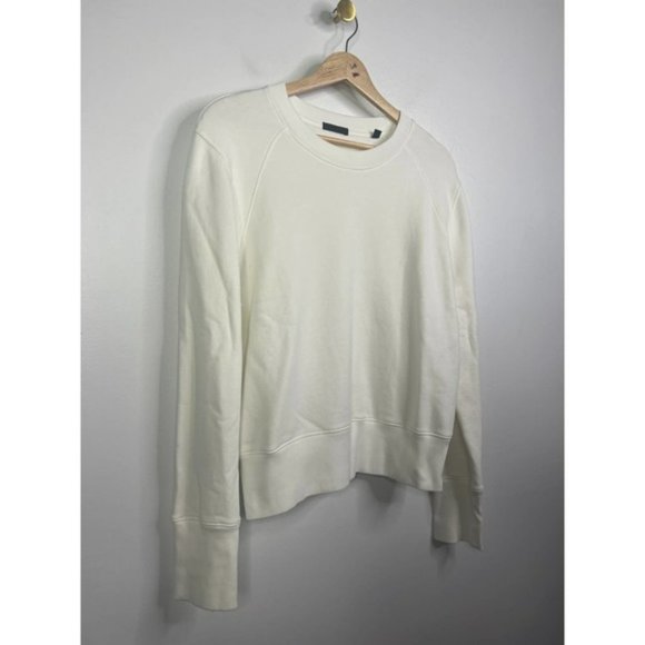 ATM French Terry Garment  Dye Vintage Raglan Sweater Women's White Size: L NWOT - Picture 4 of 10